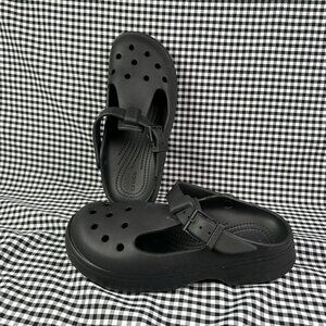 Crocs Classic Mary Jane Clog Chunky Shoe Whimsigoth Black Women's Size 8